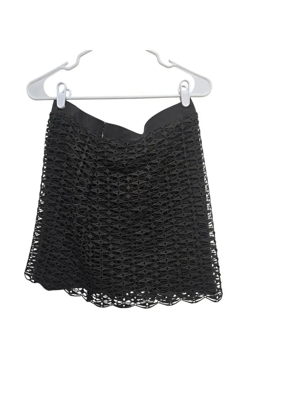 J.Crew Olive Merino Wool Open Knit Mini Skirt Small